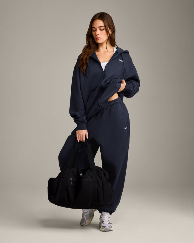 Foundations Cosy Oversized Zip Through Hoodie | True Blue