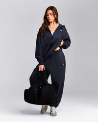 Foundations Cosy Oversized Zip Up Hoodie | True Blue