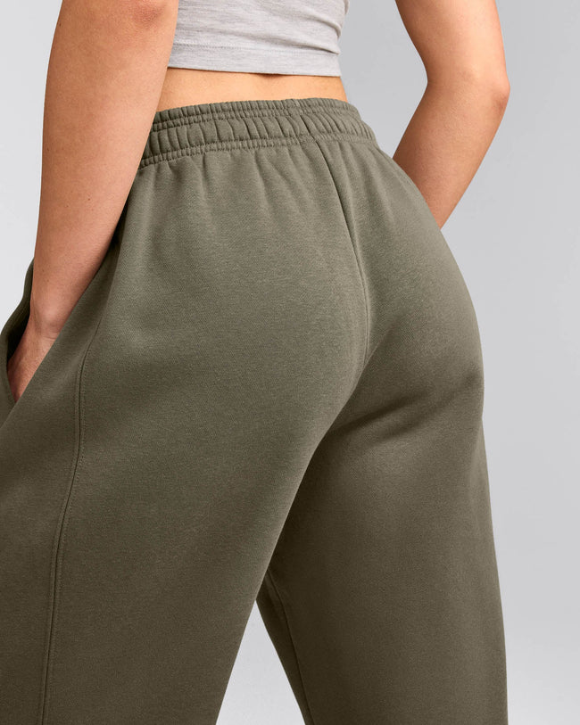 Foundations Cosy Straight Leg Joggers | Alpine Green