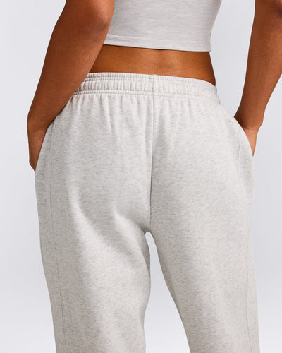 Foundations Cosy Straight Leg Joggers | Light Grey Marl