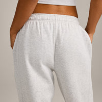 Foundations Cosy Straight Leg Joggers | Light Grey Marl
