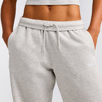 Foundations Cosy Straight Leg Joggers | Light Grey Marl