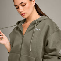 Foundations Cosy Zip Through Hoodie | Alpine Green