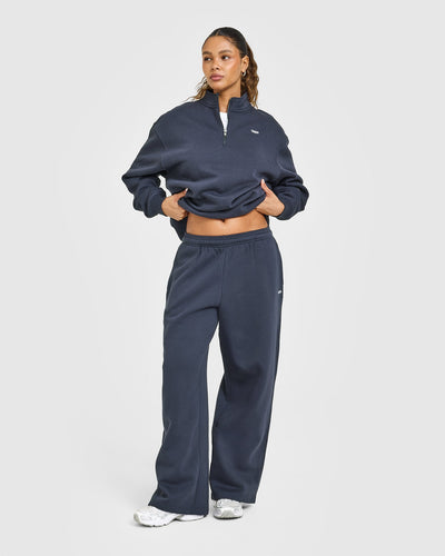 Foundations Oversized 1/4 Zip Sweatshirt | True Blue