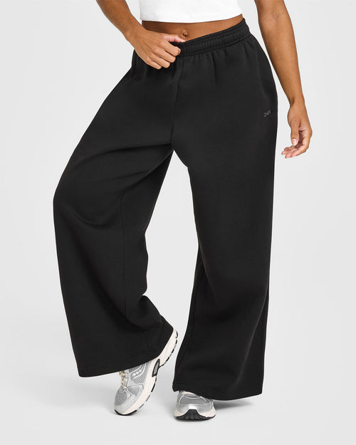 Oner Modal Foundations Oversized Straight Leg Joggers | Black