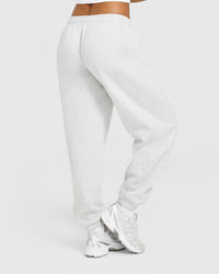 Foundations Oversized Joggers | Light Grey Marl