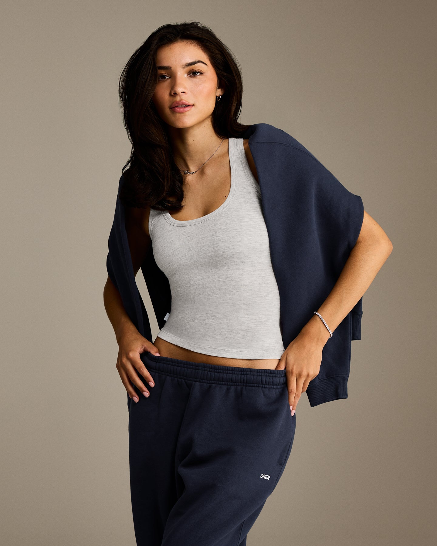 Foundations Oversized Straight Leg Joggers | True Blue