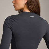 Mellow™ Motion Crew Neck Long Sleeve Mid Top | Coal