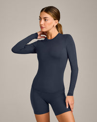 Mellow™ Motion Crew Neck Long Sleeve Top | True Blue