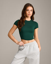 Mellow™ Motion Crew Neck Mid Top | Racing Green