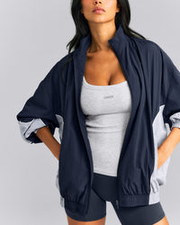 Mellow™ Rib Racer Back Vest with Built in Bra Shelf | Light Grey Marl