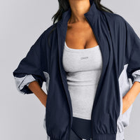 Mellow™ Rib Racer Back Vest with Built in Bra Shelf | Light Grey Marl