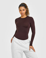 Mellow™ Soft Long Sleeve Top | Plum Brown