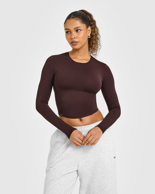 Oner Modal Mellow™ Soft Mid Long Sleeve Top | Plum Brown