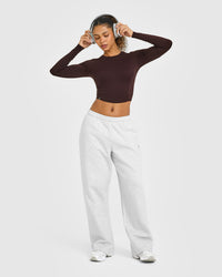 Mellow™ Soft Mid Long Sleeve Top | Plum Brown