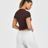 Mellow™ Soft Mid Short Sleeve T-Shirt | Plum Brown