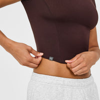 Mellow™ Soft Mid Short Sleeve T-Shirt | Plum Brown