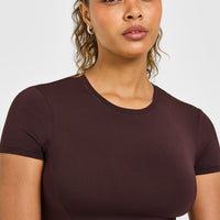 Mellow™ Soft Mid Short Sleeve T-Shirt | Plum Brown