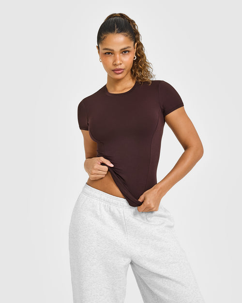 Oner Modal Mellow™ Soft Short Sleeve T-Shirt | Plum Brown