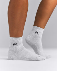 Mid Crew Socks 3 Pack | Grey/White/Black