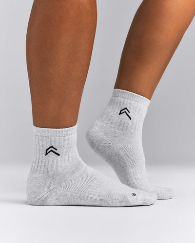 Mid Crew Socks 3 Pack | Grey/White/Black