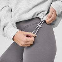 Mid Weight 1/4 Zip Sweatshirt | Light Grey Marl