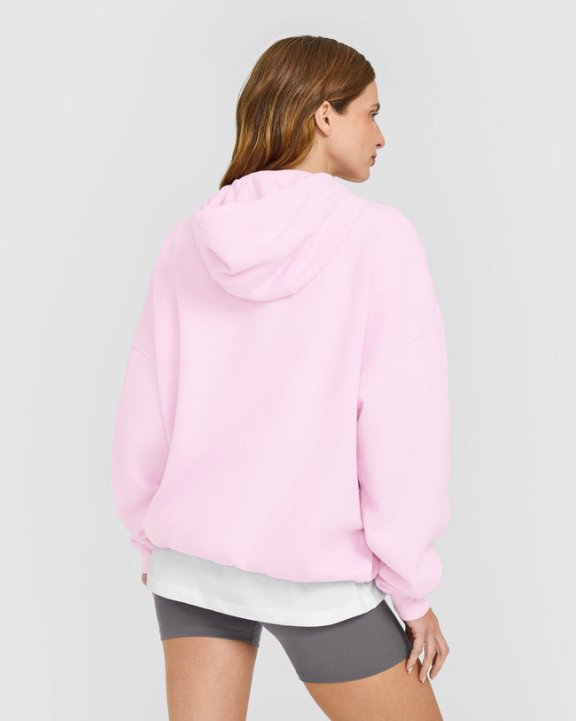 Mid Weight Relaxed Hoodie | Chalk Pink