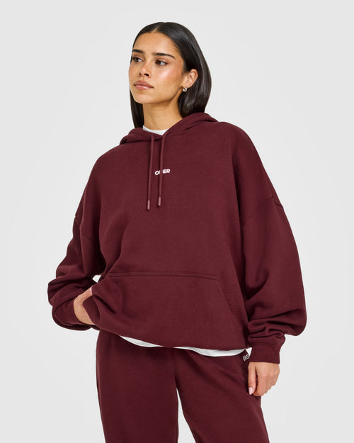 Oner Modal Mid Weight Relaxed Hoodie | Rosewood