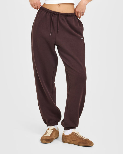 Oner Modal Mid Weight Relaxed Joggers | Plum Brown