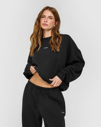 Mid Weight Relaxed Joggers | Soft Black