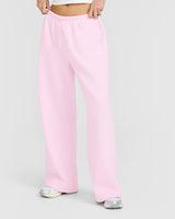 Mid Weight Relaxed Straight Leg Joggers | Chalk Pink