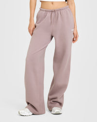 Mid Weight Relaxed Straight Leg Joggers | Dusty Purple