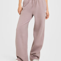 Mid Weight Relaxed Straight Leg Joggers | Dusty Purple