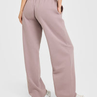 Mid Weight Relaxed Straight Leg Joggers | Dusty Purple