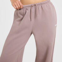 Mid Weight Relaxed Straight Leg Joggers | Dusty Purple