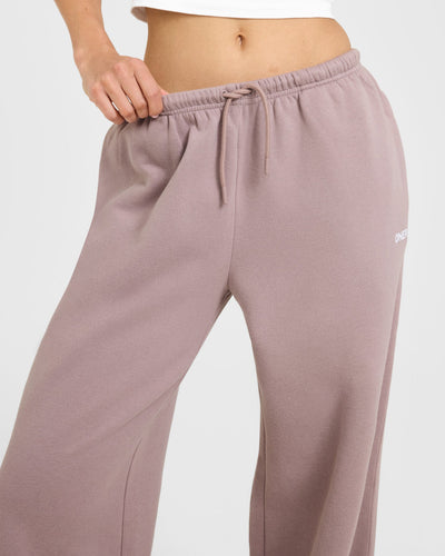 Mid Weight Relaxed Straight Leg Joggers | Dusty Purple