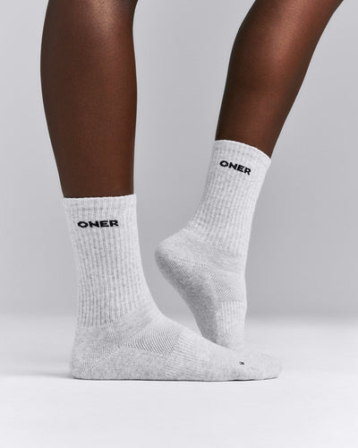 Long Crew Socks 1 Pack | Grey Marl