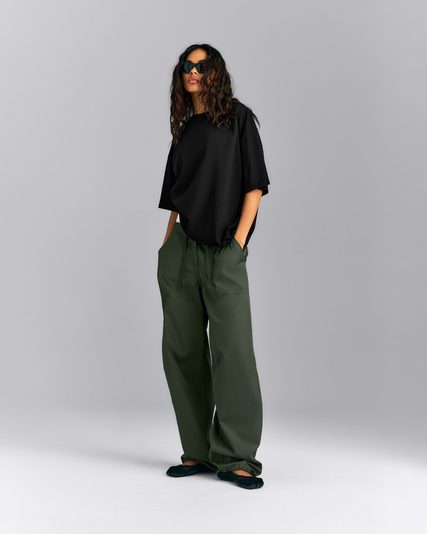 Oversized Cotton Short Sleeve T-Shirt | Black