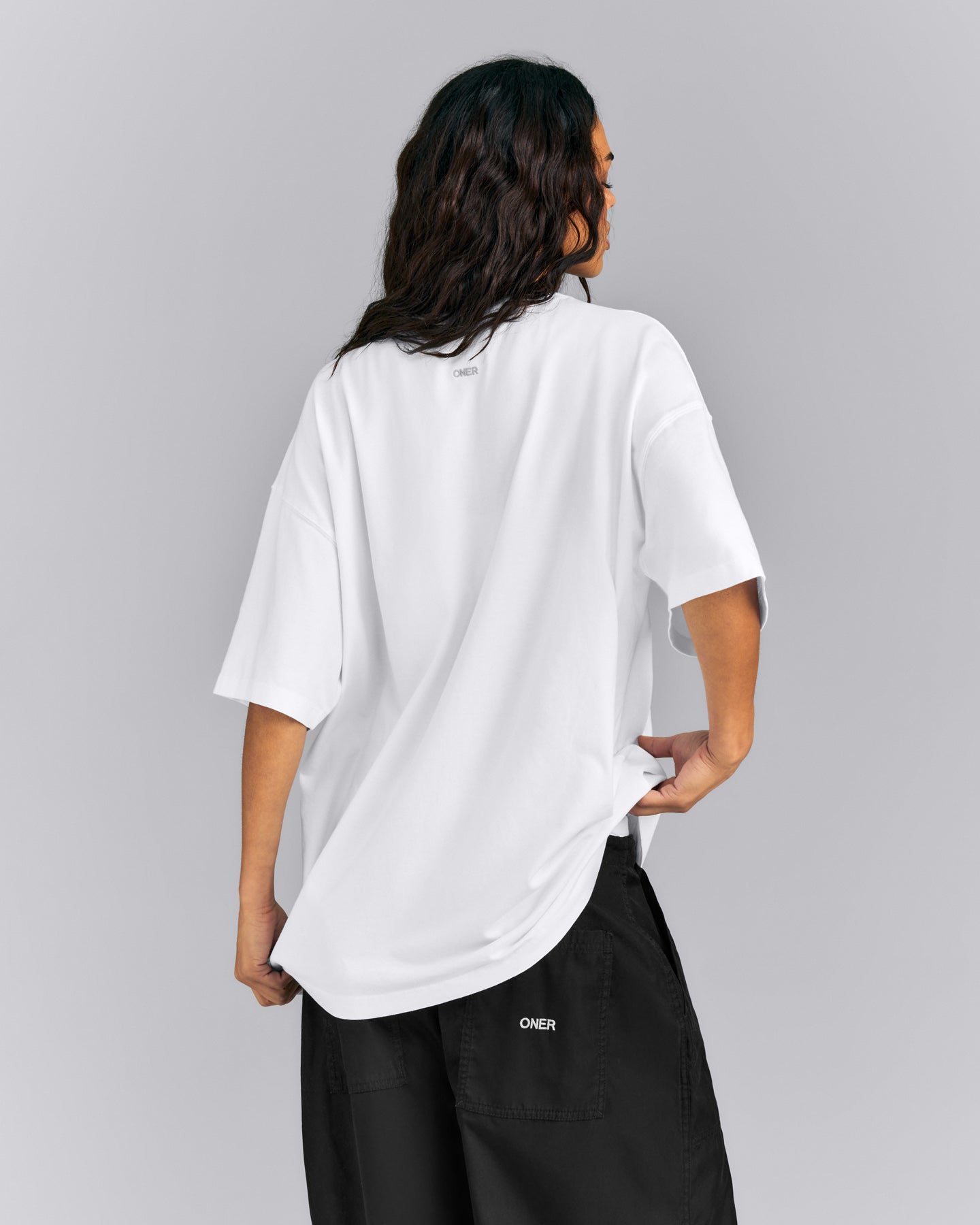 Oversized Cotton Short Sleeve T-Shirt | White