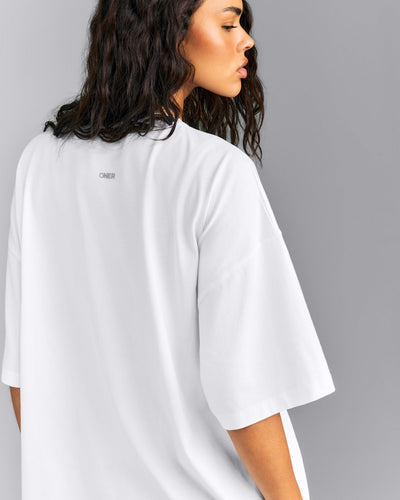 Oversized Cotton Short Sleeve T-Shirt | White