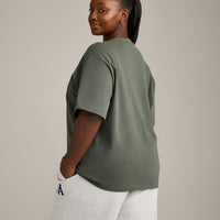 Oversized Oner Girlfriend Washed T-Shirt | Washed Dark Khaki
