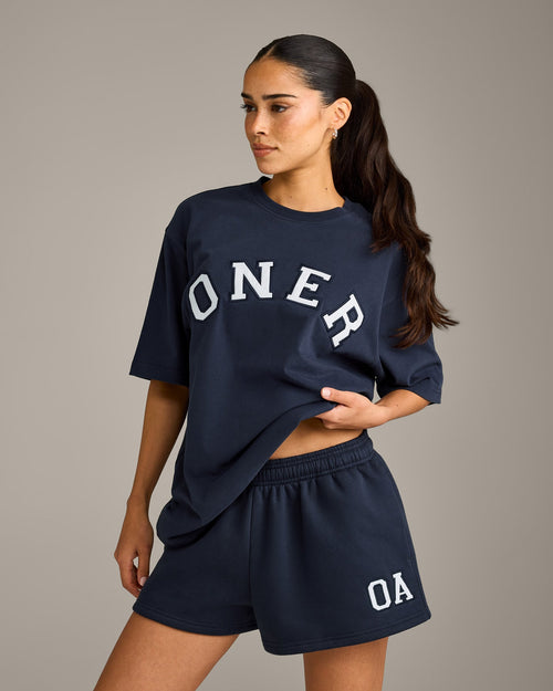 Oner Modal Oversized Girlfriend Washed T-Shirt | True Blue