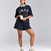 Oversized Girlfriend Washed T-Shirt | True Blue
