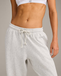 Raw Cut Lounge Wide Leg Joggers | Light Grey Marl