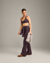 SoftMotion™ Bralette with Grey Logo | Dark Umber Brown