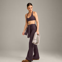 SoftMotion™ Bralette with Grey Logo | Dark Umber Brown