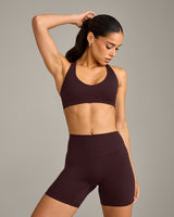SoftMotion™ Bralette with Grey Logo | Plum Brown