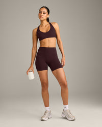 SoftMotion™ Bralette with Grey Logo | Plum Brown