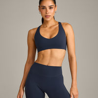 SoftMotion™ Bralette with Grey Logo | True Blue