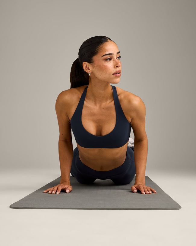 SoftMotion™ Bralette with Grey Logo | True Blue
